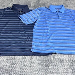 Kirkland Men's Striped Polo Shirts - Blue / Navy